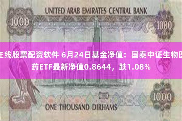 在线股票配资软件 6月24日基金净值：国泰中证生物医药ETF最新净值0.8644，跌1.08%