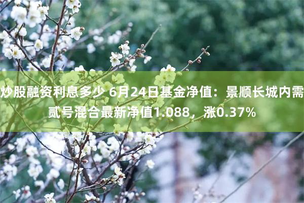 炒股融资利息多少 6月24日基金净值：景顺长城内需贰号混合最新净值1.088，涨0.37%